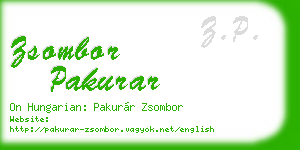 zsombor pakurar business card