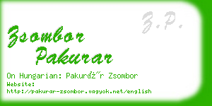 zsombor pakurar business card